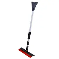 ESD 88-119CM Car Cleaning Tool Sbow Brush with Ice Scraper and Extendable Aluminium Pole Telescopic Snow Sweeper Broom