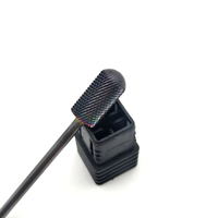 HYTOOS Fraise à ongles ronde noire en carbure 3/32" pour ponceuse à ongles, outils de manucure et pédicure
