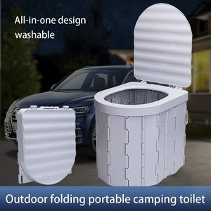 Toilette d'urgence pliable portable pour adultes/enfants avec couvercle et porte-<span class=keywords><strong>papier</strong></span> pour le <span class=keywords><strong>camping</strong></span>, la voiture et la randonnée - Product Image 6