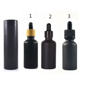 5ml papier tube 10ml 15ml 20ml 30ml 50ml 100ml mat noir parfum cheveux barbe olive huile essentielle sérum verre flacon compte-gouttes