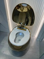 Design de luxe imitant l'effet des roches, WC fonctionnel avec fonction de chasse d'eau pour salle de bain