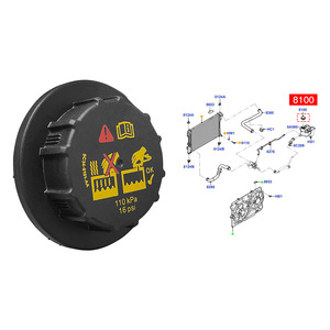 Bouchon de radiateur Ford 110kPa 16psi pour Focus Mondeo Fiesta Equinox Land Rover, pièce de rechange - Product Image 1