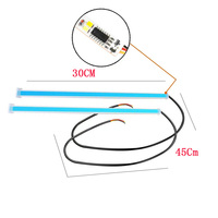 2 pièces DRL pour voitures, bande lumineuse LED, feux de jour, bandes lumineuses flexibles étanches, 12V, accessoires de voiture, phare automobile