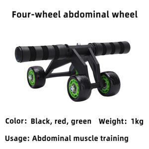 Ab Muscle Roller Abdominal Chakra Quatre Roues Sain Ventre Roue Nouveau Rouleau Roue ab Exercice Pull Core Formation <span class=keywords><strong>Gym</strong></span> Sports - Product Image 4