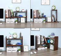 Desk Organizer Desktop Shelf Adjustable Countertop Bookshelf Small Table Shelves Book Organizer Office Organization for Desk