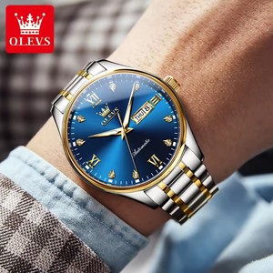   Reloj de Hombre 9955, Reloj Mecánico Automático de Lujo con Diamantes, Reloj Clásico Simple de Acero Inoxidable, Resistente al Agua, con Fecha y Día de la Semana - Product Image 4