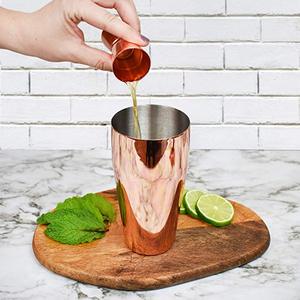 Ensemble de shakers à cocktails en cuivre plaqué sur mesure, <span class=keywords><strong>kit</strong></span> de barman avec support en bois <span class=keywords><strong>pour</strong></span> marques d'<span class=keywords><strong>alcool</strong></span> - Product Image 3