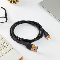 Penjualan langsung pabrik kabel Data ponsel isi daya buah Tablet Android tipe-c berlapis dua warna kabel silikon isi daya Cepat
