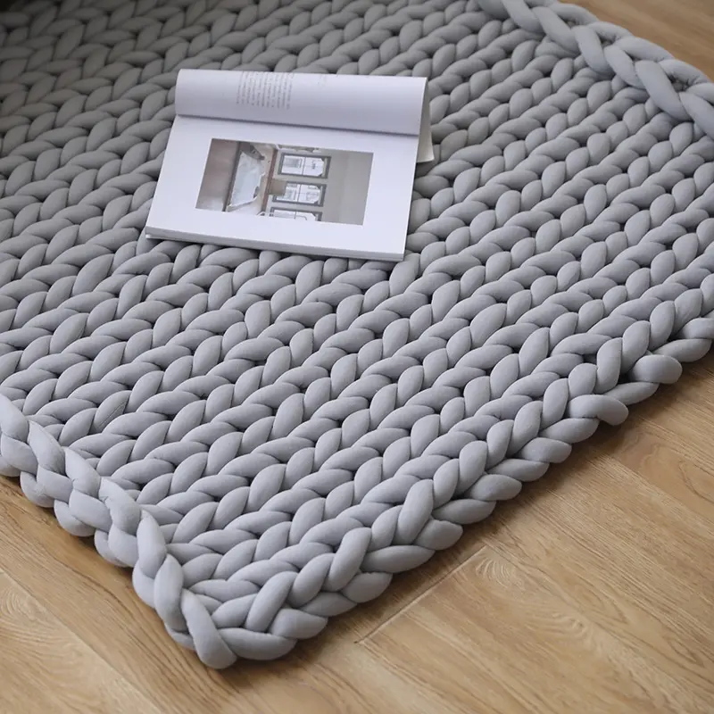 Handmade dệt kim chăn Chunky đan chăn Chunky đan ném ấm cúng trải giường ném Chăn cho đi văng