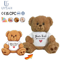 Uyeah OEM – Nouveaux jouets en peluche personnalisés : Adorables ours en peluche, poupées ours de dessin animé, animaux en peluche doux sur mesure pour cadeau