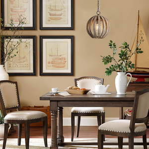 Lustre en bois éclairage américain ferme suspension en bois luminaire pour salle à manger ou restaurant - Product Image 5