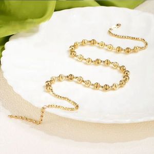 Ensemble collier et bracelet en or jaune pur 18 carats, fait main, dernière collection Xinfly, réglable pour femmes, style classique, vente en gros - Product Image 2