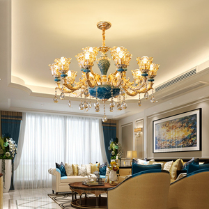 Đèn chùm pha lê kiểu cổ điển châu Âu, trang trí nhà hàng khách sạn, phong cách Art Deco cổ điển - Product Image 6