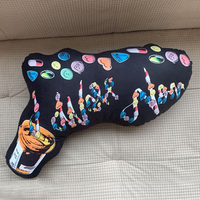 Housse de coussin décorative personnalisée en forme de biscuit imprimé, motif dessin animé, pour canapé