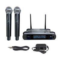 Système de Microphone Karaoké Sans Fil UHF à 2 Canaux Avec Deux Micros Portatifs Idéal Pour la Maison et la Scène