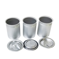 Boîte en aluminium ronde argentée de 30 mm de diamètre avec couvercle facile à décoller, emballage alimentaire en métal de qualité alimentaire pour poudre de café, crème