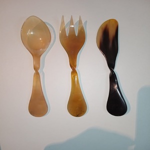 Custom Made Horn Spoons and Horn <b>Forks</b> Ideal for Use As Horn Cutlery Sets Suitable for Resale by Home Decor Stores - Product Image 1
