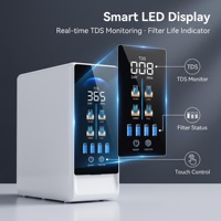 Purificateur d'eau électrique de bureau OEM ODM à osmose inverse, système RO domestique et hôtelier 600G, filtre sans réservoir à haut débit