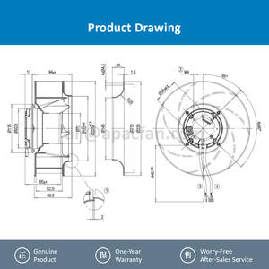 Ventilador Centrífugo de Refrigeración para HVAC y Purificador de Aire, Motor EC OEM, 230 VCA, 2200 RPM, 60 W, 0.42 A, para R3G225-AE17-C01 - Product Image 4