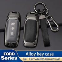 Étui pour porte-clés de voiture en cuir en alliage de zinc disponible en stock