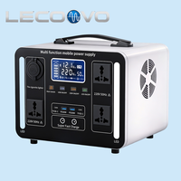 Station d'alimentation portable LECOOVO H300S 300W 378Wh, taille compacte avec prises AC pour une utilisation sans coupure à la maison et en voyage.