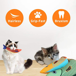 Divertido <span class=keywords><strong>Catnip</strong></span> <span class=keywords><strong>Fish</strong></span> <span class=keywords><strong>Toy</strong></span> Stick Masticar de larga duración para el disfrute de las mascotas Alivia el aburrimiento de los gatos - Product Image 5