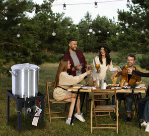 หม้อทอ<span class=keywords><strong>ด</strong></span>กลางแจ้งขนาดใหญ่ 30 ควอร์ต 50,000 บีทียู สำหรับทอ<span class=keywords><strong>ด</strong></span>ไก่งวงและต้มอาหารทะเล พร้อมตะกร้าแบบมีรู  เหมาะสำหรับเทศกาลวันขอบคุณพระเจ้า - Product Image 1