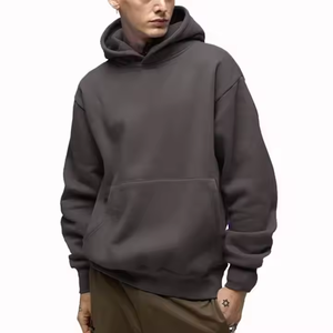 Sweats à capuche surdimensionnés épais en coton de haute qualité sans ficelle Logo personnalisé unisexe grande taille sweats à capuche pour hommes - Product Image 2