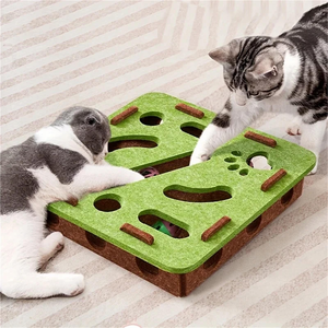 Caja de Juego Interactiva Ecológica de Fieltro para Gatos, Juguete de Rastreo y Excavación que Mejora el Movimiento Físico Interactivo de las Mascotas - Product Image 4