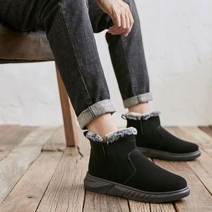 Winter Plus Velvet Padded Snow <b>Boots</b> Men's Short Tube Warm Cotton Shoes - Product Image 2