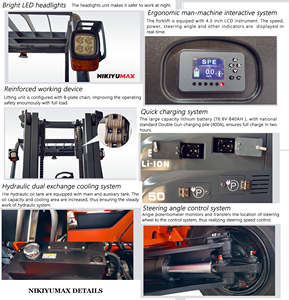 VMAX 4 טון 5 טון <span class=keywords><strong>6ton</strong></span> 7ton 8ton 10ton 12ton מלגזה עם 6m הרמת גובה חשמלי מלגזה - Product Image 6