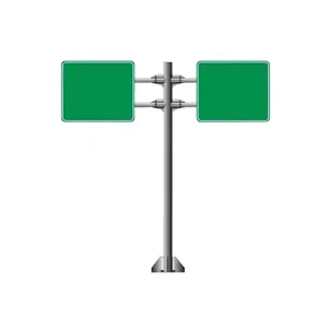 Customized Galvanized Traffic Signal Post Use For Highway Freeway Street Traffic Sign Pole