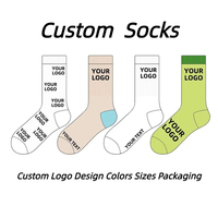 Chaussettes de sport personnalisées unisexes avec logo brodé, chaussettes de tennis de rue tendance, échantillon personnalisé, chaussettes de sport en coton pour hommes et femmes