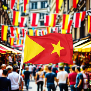 แบนเนอร์ส่งเสริมการขายบินโพลีเอสเตอร์พิมพ์ดิจิตอลธงภูมิภาคทิเกรย์ออกแบบได้ตามต้องการ - Product Image 3