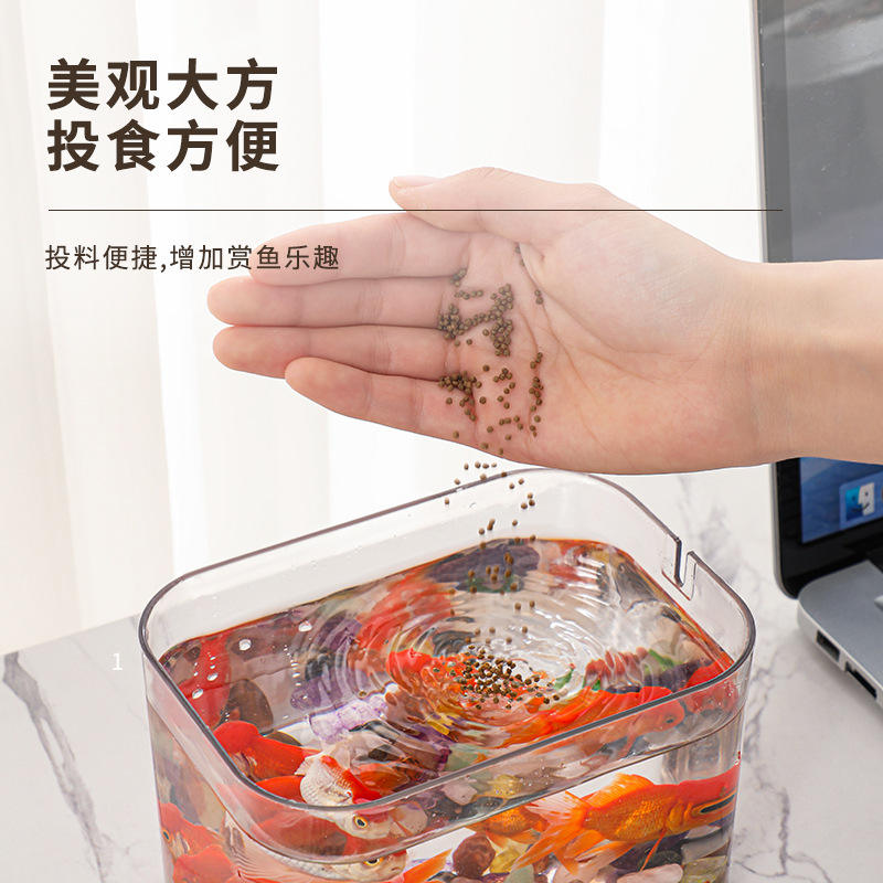 Réservoir de poissons dénude avec couvercle blanc [sans pompe à air]