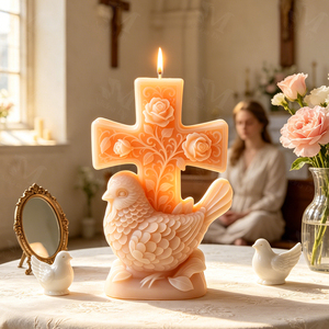 Velas Aromáticas con Forma <span class=keywords><strong>de</strong></span> Paloma y Rosa, Fabricadas con Cera <span class=keywords><strong>de</strong></span> Soya Ecológica, Regalos <span class=keywords><strong>de</strong></span> Fragancia para el Hogar, Decoración del Hogar, Modelo N-212 - Product Image 3
