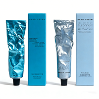 Tube cosmétique vide en aluminium personnalisé, 75 ml, 80 ml, 100 ml, pour crème pour les mains, avec bouchon à vis.