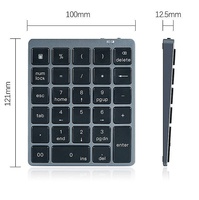 Keypad Numerik Nirkabel BT Isi Ulang Tipis Portabel Keyboard Numpad Eksternal Kompatibel untuk MacBook Air/Pro Laptop Android