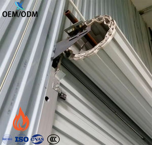 Porte de garage souterrain coupe-feu à l'épreuve de la fumée, homologuée UL/CE, en acier, à enroulement, pour entrepôt, 1 à 3 heures - Product Image 5