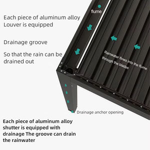 Pergola Bioclimatique Autoportante en Aluminium pour Extérieur avec Éclairage LED Réglable et Abri pour Espaces <span class=keywords><strong>de</strong></span> Vie - Product Image 4