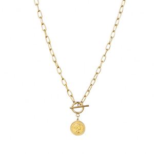 Collar con Colgante de Acero Inoxidable con Cierre OT Vintage, Delicado Collar con Disco de la <span class=keywords><strong>Reina</strong></span> Isabel para <span class=keywords><strong>Mi</strong></span> Hija - Product Image 6