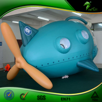 Zeppelin publicitaire gonflable télécommandé, ballon en forme de poisson, dirigeable RC gonflable