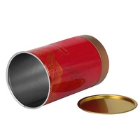 Boîte de rangement ronde en fer blanc de qualité alimentaire pour café torréfié, thé, lait et chewing-gum