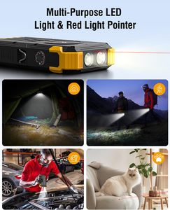 Cargador Solar de Alta Potencia 18400mAh Li-Polymer 22.5W, Banco de Energía Portátil Inalámbrico con Micro USB/USB-C, Enchufe Universal, Batería Externa para Exteriores - Product Image 6