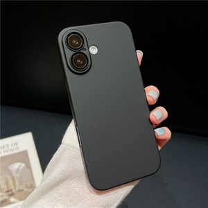 เคสสำหรับ iPhone 16 Plus พร้อมฟิล์มกันรอยเลนส์ สีพื้นด้าน ผลิตจากวัสดุ PC แข็ง สำหรับ iPhone 16 15 14 13 12 11 Pro Max - Product Image 5