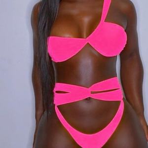 Traje de Baño Bikini Transparente para Mujer, Diseño de Diseñador, con Detalle de Lazos Múltiples, Spandex/Poliéster, Secado Rápido, Tirantes en V - Product Image 5