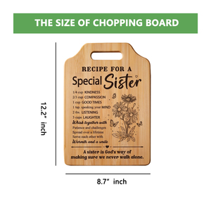 Planche à découper en bambou sculpté double face, cadeau de <span class=keywords><strong>cuisine</strong></span> populaire 2026 pour sœur, planche à pain solide en bois, vente en gros - Product Image 2