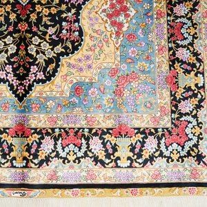 YILONG 122x183cm noué à la main Floral persan <span class=keywords><strong>Tabriz</strong></span> tapis 100% soie naturelle pour salon chambre à coucher Techniques faites à la main décor à la maison - Product Image 5