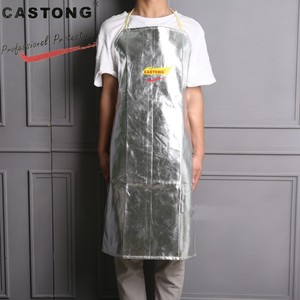 Delantal resistente al calor Castong, ropa protectora ignífuga de papel de aluminio de 1000 grados para entornos de alta temperatura - Product Image 1