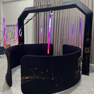 บูธถ่ายรูป360เหนือหัวไฟ LED บูธ360 360ภาพถ่ายบูธถ่ายรูปตู้ถ่ายภาพ115ซม. - Product Image 2